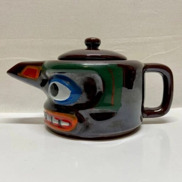 Vintage Native American Creamer Stackable Totem Mask Victoria Ceramics Japan EUC - Picture 2 of 15